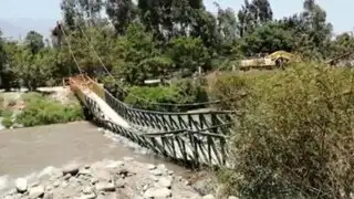 Cieneguilla: puente peatonal se desploma y deja a vecinos incomunicados