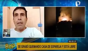 Hombre que se grabó quemando la casa de su expareja contó su versión