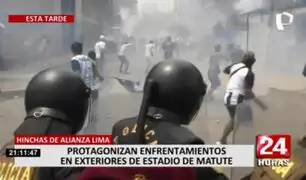 Hinchas de Alianza Lima se congregan y generan disturbios en exteriores de Matute