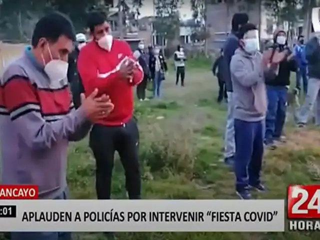 Huancayo: vecinos aplauden intervención policial de fiesta COVID-19
