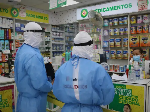 Indecopi fiscaliza farmacias, venta de alcohol y oxígeno durante la emergencia sanitaria
