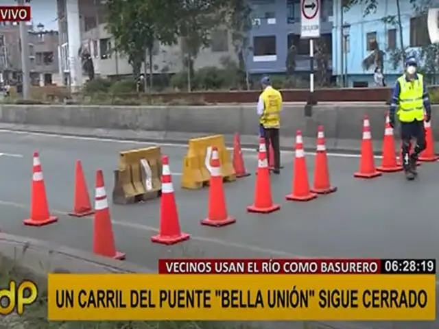 ¡Atención conductores! un carril del puente Bella Unión continúa cerrado