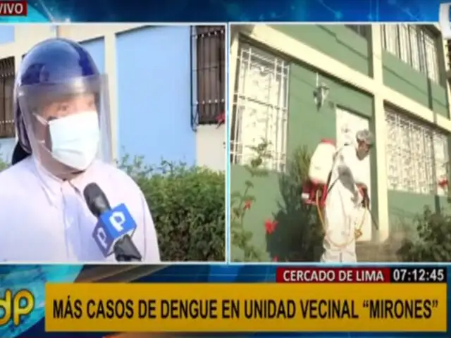 Cercado de Lima: Reportan más casos de dengue en Unidad Vecinal Mirones