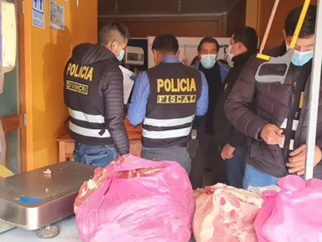Decomisan más de 130 kilos de carne no apta para consumo humano en Huancavelica