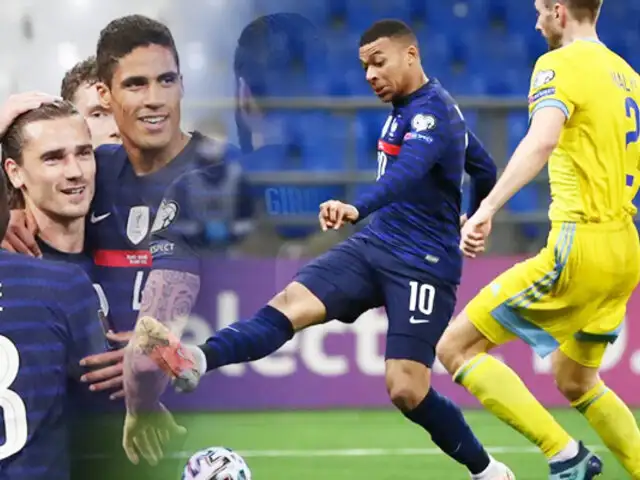 Francia vence 2-0 a Kazajistán por las Eliminatorias a Qatar 2022