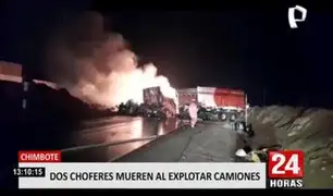 Chimbote: dos fallecidos dejó explosión ocasionada por el choque de camión y tráiler
