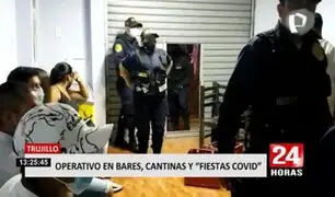 Trujillo: operativo interviene a más de 50 personas en cantinas, bares y fiestas COVID