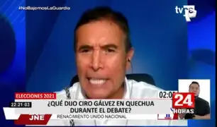 ¿Qué dijo el candidato presidencia Ciro Gálvez en quechua durante el debate?