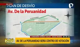 Av. De la Peruanidad: ¡ATENCIÓN! conozca los desvíos por instalación de centro de votación