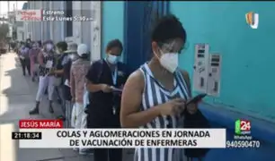 Colegio de Enfermeros: aglomeraciones y largas colas se registraron en jornada de vacunación