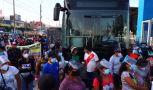 Metropolitano: buses recortan ruta por bloqueo de Av. Túpac Amaru y cierre de estaciones