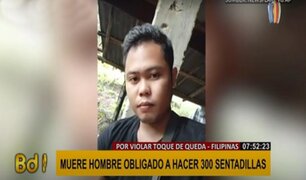 Filipinas: joven de 28 años murió luego que lo obligaran a hacer 300 sentadillas
