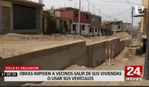 Obras dificultan a vecinos de VES salir de sus domicilios