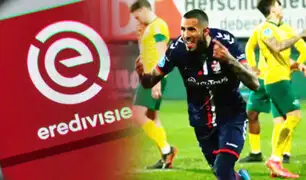 Sergio Peña marca de penal en el FC Emmen vs Sittard