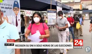 Lima: se registraron largas filas en las oficinas del Reniec a pocas horas de las elecciones