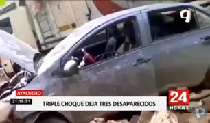 Ayacucho: triple choque deja tres desaparecidos