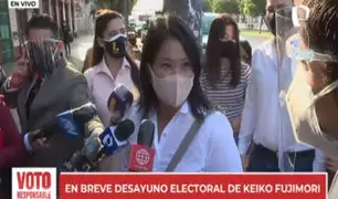 Keiko Fujimori: Vamos a tomar con mucha prudencia y serenidad los primeros resultados