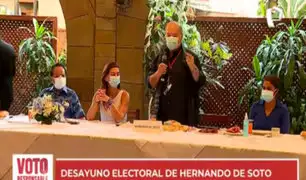 Hernando de Soto: candidato realizará desayuno electoral en un restaurante de Surco