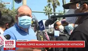 López Aliaga criticó desorganización en su local de votación y la calificó de "mamarracho"