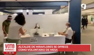 Alcalde de Miraflores se ofrece como miembro de mesa