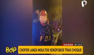 San Borja: conductor aparentemente ebrio impactó contra repartidores y les lanzó insultos racistas