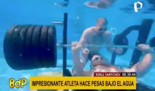 Kirill Sarychev: atleta bate récord tras levantar enormes pesas bajo el agua