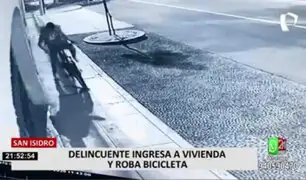 San Isidro: delincuentes ingresan a vivienda y roban bicicleta
