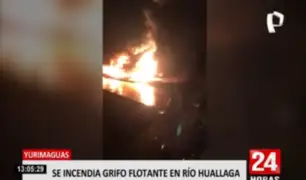 Yurimaguas: luchan por controlar incendio en grifo flotante