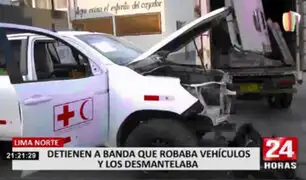 Cae banda que robaba y desmantelaba vehículos en Lima Norte