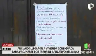 San Luis: vivienda figura por error como local de vacunación