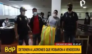 Cercado de Lima: capturan a sujetos que robaron a vendedora ambulante