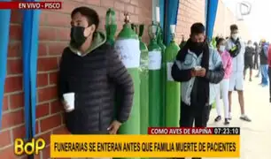 Drama en Pisco: hacen largas colas para conseguir oxígeno para pacientes con covid-19