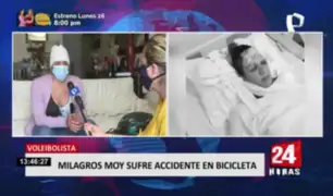 Voleibolista Milagros Moy sufre accidente en bicicleta