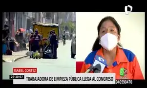 Isabel Cortez, la trabajadora de limpieza pública que es virtual congresista