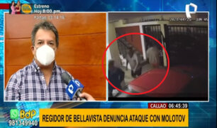 Bellavista: regidor denuncia ataque con bomba molotov en casa de sus suegros