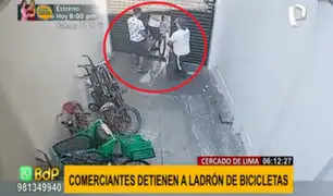 Cercado de Lima: comerciantes casi linchan a sujeto por intentar robar bicicletas
