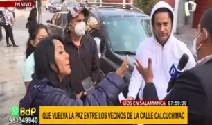 Vecinos enfrentados en Salamanca: reportero de Panamericana también fue agredido en el rostro