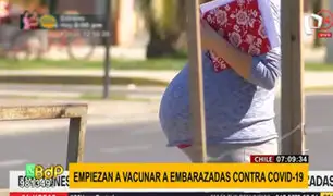 Gestantes serán vacunadas contra la COVID-19 en Chile