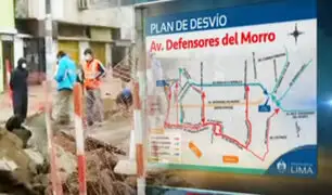 Chorrillos: se realizan desvíos por obras en la avenida “Defensores del Morro”