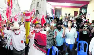 Candidatos Castillo y Fujimori realizan grandes mítines sin respetar protocolos sanitarios