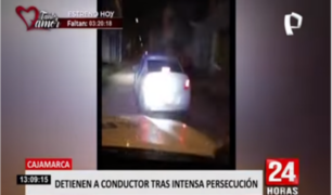 Cajamarca: tras persecución capturan a conductor en presunto estado etílico