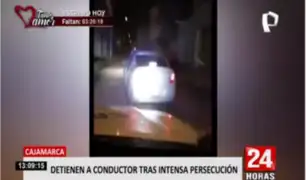 Cajamarca: tras persecución capturan a conductor en presunto estado etílico