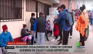 VES: Invasores que fueron desalojados permanecen en lozas y avenidas cercanas a Lomo de Corvina