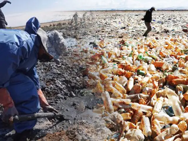 Bolivia: limpian el contaminado lago Uru Uru que fue convertido en un basurero