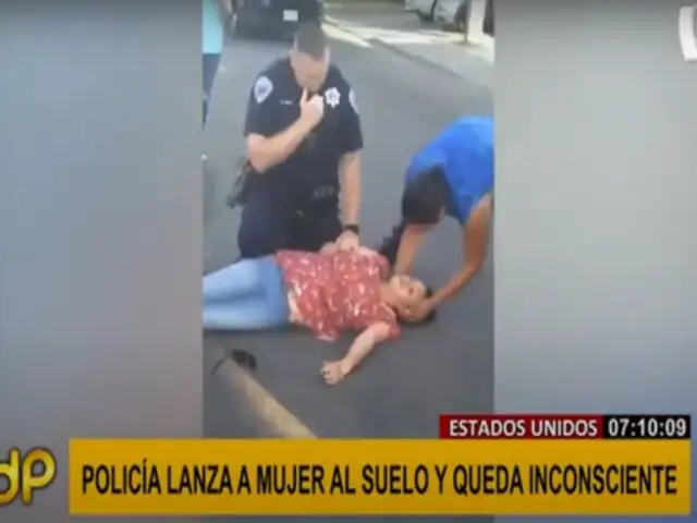 Nuevo caso de brutalidad policial en EEUU: lanzan a mujer al suelo y la dejan inconsciente
