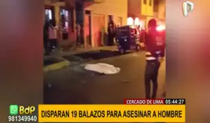 Cercado de Lima: hombre es asesinado a balazos en la puerta de su domicilio