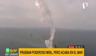 Lanzamiento fallido: Prueban poderoso misil, pero termina en el mar