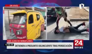 Capturan a presunto ladrón tras persecución en San Juan de Miraflores