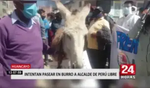 Huancayo: intentar pasear en burro a alcalde de Perú Libre