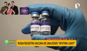 Sputnik Light: Rusia prueba uso de vacuna de una sola dosis